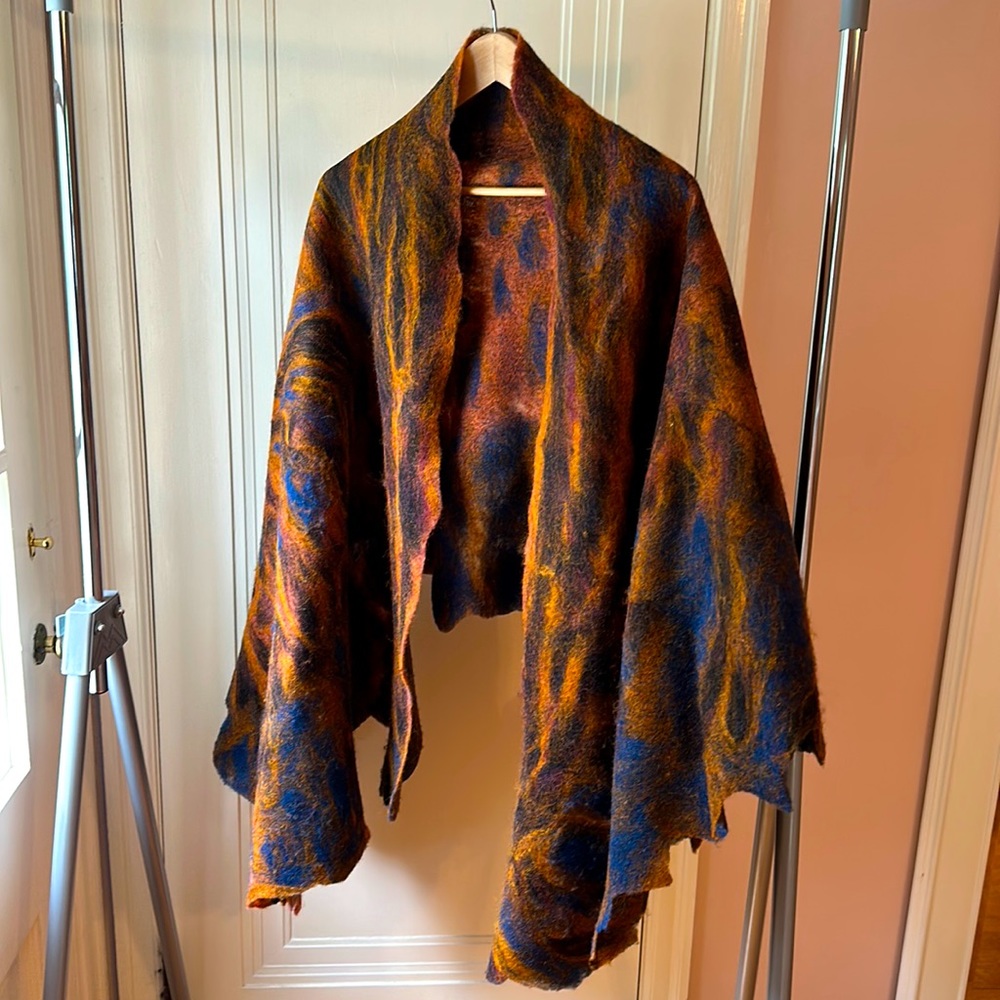 One of a kind Handwoven Shawl and Hat